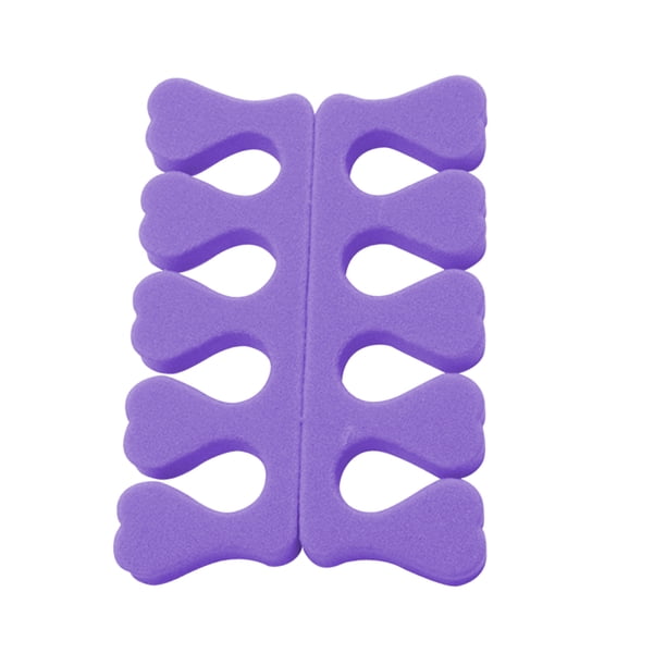 Worallymy 1 par de separadores de dedos de los pies separador de espuma para decoración de uñas herramienta divisora de esponja para manicura suministros de salón de pulido de uñas morado Worallymy JD735811658