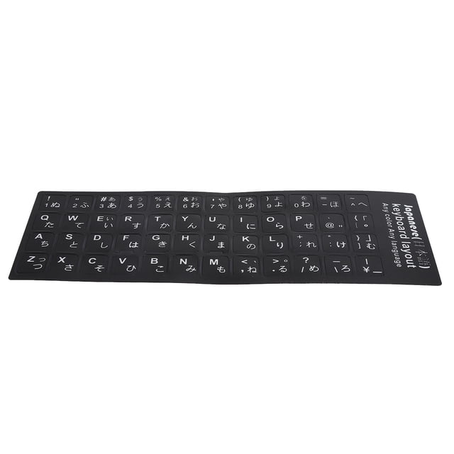 Etiqueta engomada del teclado letra blanca impermeable japonesa para computadora portátil de escritorio PC
