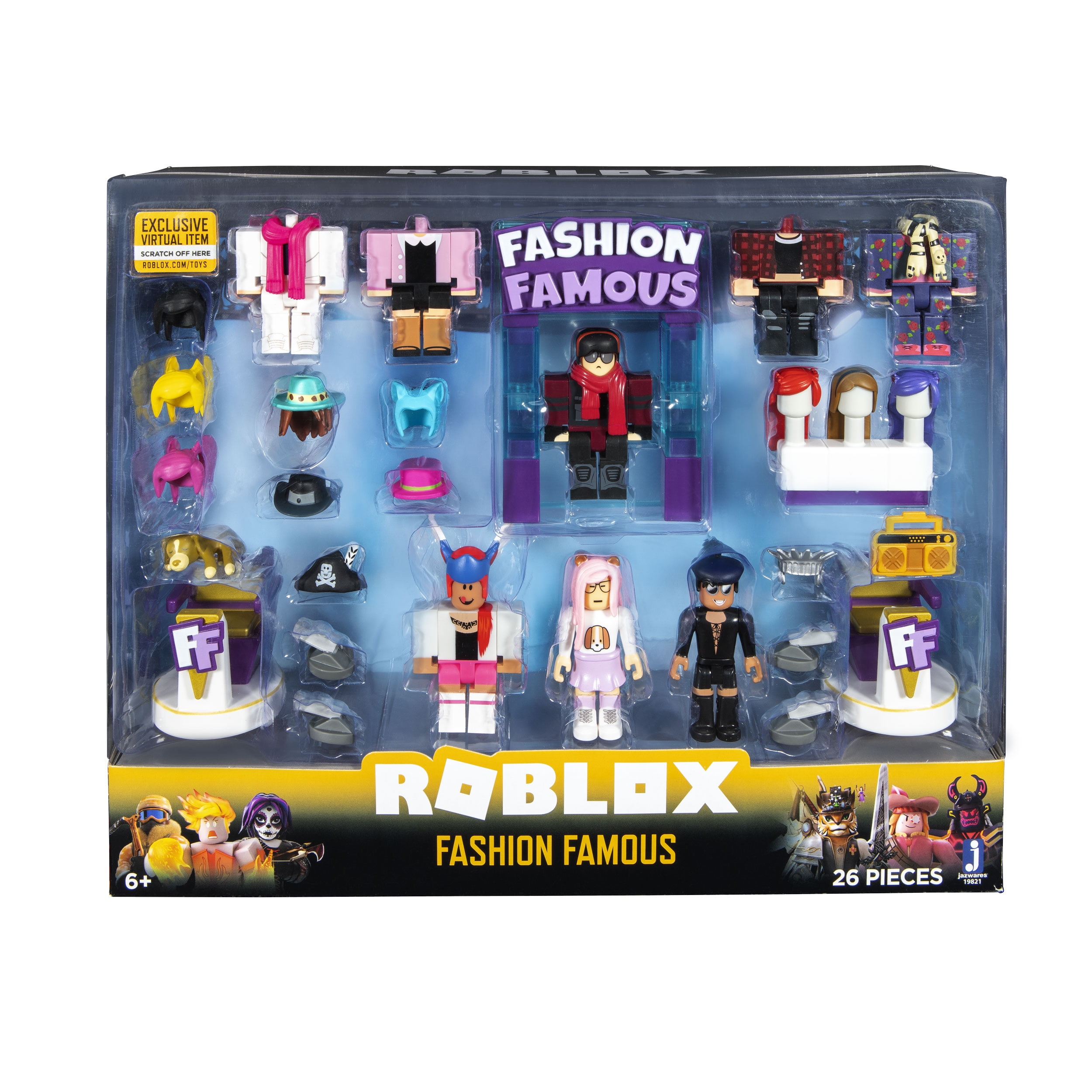 Roblox Celebrity Collection Fashion Famous Playset Includes Exclusive Virtual Item Walmart Com Walmart Com - fashion famous roblox runway music codes