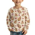 thumbnail image 3 of Garronmavis Cute Capybara Girls Long Sleeve T-Shirts Size 9-10 Lightweight Doughnuts Long Sleeve Crewneck T-Shirts Tee Tops Comfortable Casual Crewneck Loose Fit Tee Tops, 3 of 7