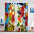 thumbnail image 2 of Fruits Colorful Food Pattern Sheer Curtain for Living Room Voile for Window Blinds Bedroom r Tulle Drape Kitchen Curtains, 2 of 7