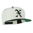 thumbnail image 5 of Old English X Embroidered Flat Bill Cap - Natural Black OSFM, 5 of 5