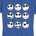 thumbnail image 3 of The Nightmare Before Christmas - Jack Face Grid - Women's Short Sleeve Graphic T-Shirt, 3 of 5