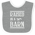 thumbnail image 3 of Inktastic RAISED in a BARN in White Boys or Girls Baby Bib, 3 of 4