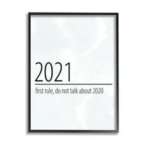Stupell Industries Don’t Talk About 2020 New Year Sign Typography Painting Black Framed Art Print Wall Art, 11 x 14
