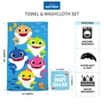 thumbnail image 3 of Juego de toallas Franco Baby Shark Kids para baño/piscina/playa, 100% algodón, 3 of 3