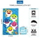 thumbnail image 3 of Juego de toallas Franco Baby Shark Kids para baño/piscina/playa, 100% algodón, 3 of 3