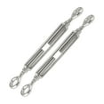 thumbnail image 5 of 2pcs M10 10mm OO Type Eye and Eye Car Turnbuckle Rigging Wire Rope Tension Screw 304 Stainless Steel Adjustable, 5 of 6