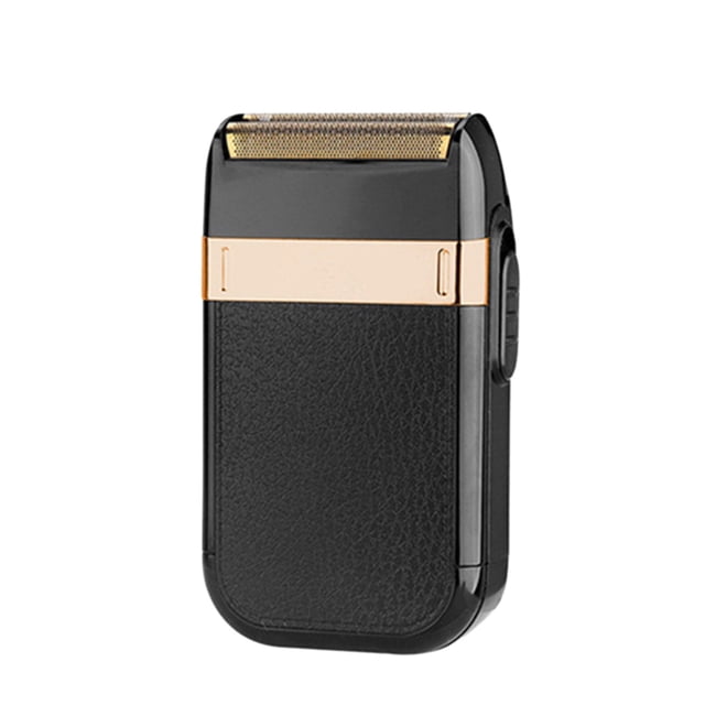 Afeitadora facial portátil para hombre: recargable por USB-C, resistente al agua, con doble cabezal de láminas, recortador inalámbrico para pelo largo, ideal para viajes o uso doméstico