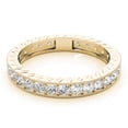 thumbnail image 2 of 18K Solid White, Yellow & Rose Gold Diamond Milgrain Wedding Band, 2 of 2
