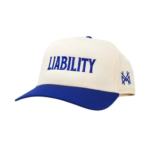 Liability Trucker Hat, Adjustable Snapback Baseball Cap with Embroidered Lettering, Funny Statement Mesh Cap for Men and Women, Vintage Casual Streetwear Style