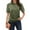 402#Army Green, variant on GXIPO Cotton Polo Shirts for Women 3-Button Collared Short Sleeve Cool Uniform Tops Cyan 2XL