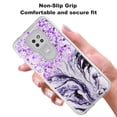 thumbnail image 4 of Rosebono Moto G Play 2021 Hybrid Glitter Epoxy Cell Phone Case, Purple, 4 of 6