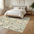 thumbnail image 3 of ODIKA 6'x9' Ultra-Soft Area Rug, Abstract Arches Geometric Pathway Design Modern Floor Covering None Washable, Bare feet friendly, Silk-Touch for Guest Room, Bedroom, 3 of 7