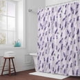thumbnail image 5 of Lavender Flower Fabric Shower Curtain Purple Floral Washable Shower Curtains for Bathroom, Waterproof Bath Curtain with Hooks Home Decor 72x84in, 5 of 8