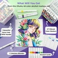 thumbnail image 6 of Ohuhu 48-color Double Tipped Chisel & Fine Alcohol-Based Art Marker Set for Adults Coloring Illustration, 6 of 9