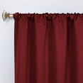 thumbnail image 2 of Superior Blackout Solid Light Filtering Rod pocket Curtain Panel Set, 26" x 84", Sangria, 2 of 9
