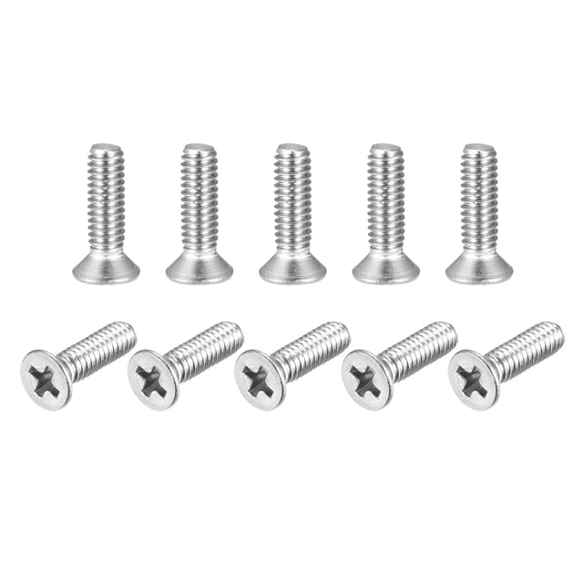 Unique Bargains 8#-32x5/8' Flat Head Machine Screws Phillips 304 Stainless Steel Bolts 50 Pack
