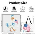 thumbnail image 2 of Patriotic Duckling Blue Bows USA Flag Picnic Blanket Waterproof Outdoor Beach Blanket Hand-held Pad Suitable for Travel, Camping, Beach, Family Gatherings, 2 of 7