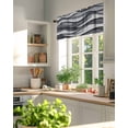 thumbnail image 6 of Water Ripple Window Valance Curtain Grey White Black Rod Pocket Short Curtain for Living Room, Bedroom & Kitchen Window Decor 42x18in, 6 of 8