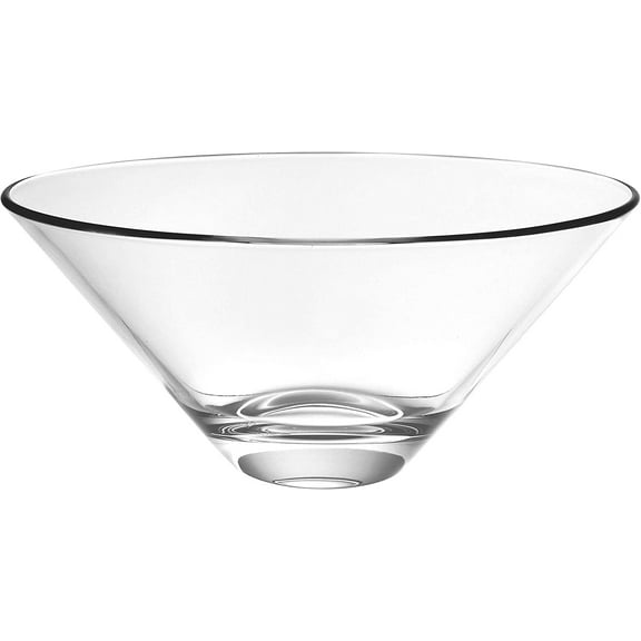 Barski -Clear European Glass - Bowl - 10" Diameter - 8" Width - Made in Europe