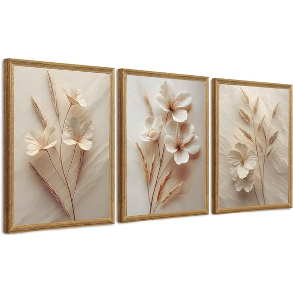 Hieng Vintage Floral Wall Art Dark Plant Canvas Wall Decoration Farmhouse Print Black Peony Painting Wall Decoration Moody Artwork For Living Room Bedroom(Only canvas)