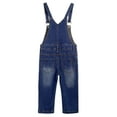 thumbnail image 2 of KIDSCOOL SPACE Baby Little Girls Denim Overalls,Toddler Boys Adjustable Jeans Workwear,Deep Blue,3-4 Years, 2 of 7
