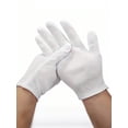 thumbnail image 1 of 5 pares de guantes blancos para eccema manos secas Guantes de inspección de joyería suaves de grado SPA hidratantes con forro transpirable Guantes de tela elásticos ajustados para la mayoría de las, 1 of 4