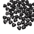 thumbnail image 1 of Uxcell 60 Pcs Acrylic Heart Rhinestone 12mm Flat Back Plastic Gems Jewelry Stickers for Craft Bead, Black, 1 of 2