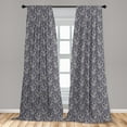 thumbnail image 5 of Ambesonne Victorian Curtains, Autumn Garden Motifs, Pair of 28"x63", Dimgrey Black Beige, 5 of 5