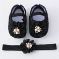 thumbnail image 2 of Coduop Baby Girl Princess Mary Jane Shoes Wedding Dress Flat Shoes with Free Headband, 2 of 5