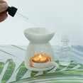 thumbnail image 5 of Safeglitz Ceramic Tea Light Candle Holder, Oil Burner Wax Melt Burner & Incense Aroma Diffuser, Home Decor,Ceramic Hollow Essence Furnace A, 5 of 8
