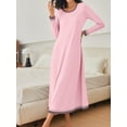 thumbnail image 2 of Avidlove Long Nightgown for Women Long Sleeve Nightshirt Full Length Sleepwear Soft Loungewear S-4XL, 2 of 7