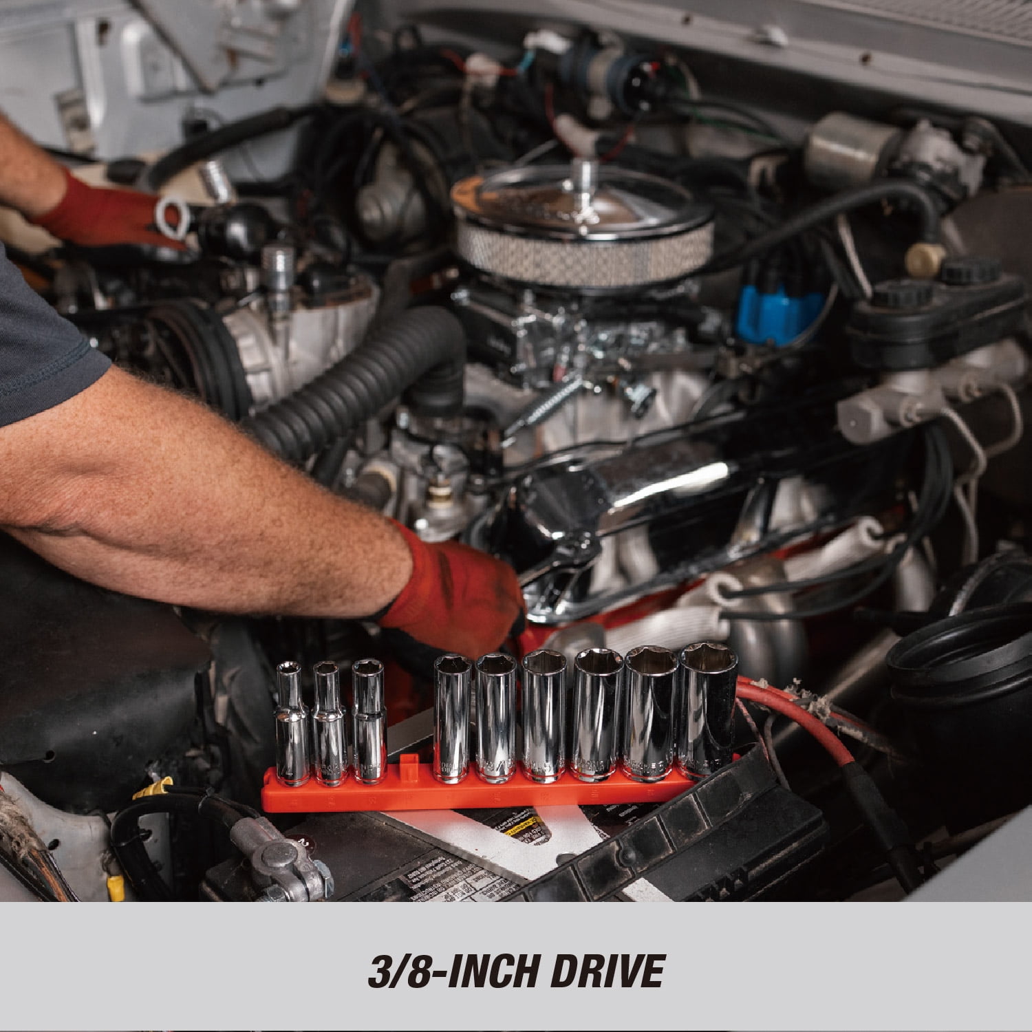Hyper Tough 11-Piece 3/8-inch Drive Deep Socket Set (SAE)