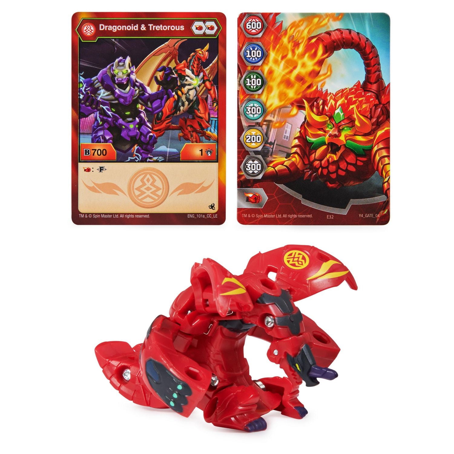 Bakugan Legends, Dragonoid X Tretorous, 2-inch-Tall Collectible Action Figure and Trading Cards, Kids Toys for Boys 6 and up