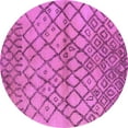 thumbnail image 1 of Ahgly Company Indoor Round Oriental Purple Industrial Area Rugs, 8' Round, 1 of 4