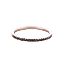 0.25 Carat Classic Black Onyx Wedding Ring Wedding Band With 18K Rose Gold Plating