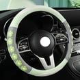 thumbnail image 3 of New Steering Wheel Cover Goddess Cartoon Leather 3D Flower Embossed Handle Cover Girl Style Handle Cover(Roland Purple D), 3 of 5