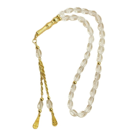 COOLHOOD Muslims Beads Tasbih Beads With Gold Tassels For Meditation Ceremony And Spiritual Practices Use