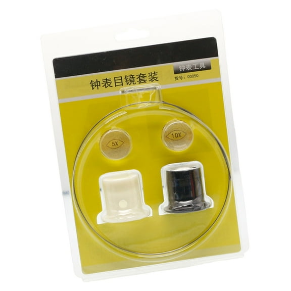 Yokua Watchmaker's Magnifying Glass Set 5 10X with LED Light for Intricate Repairs
