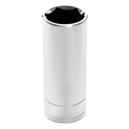 Performance Tool W32422 1/2 Drive 22mm 6Point Deep Wall Socket, 1 Pack