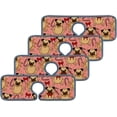 thumbnail image 3 of 2Pcs SKYSONIC Faucet Absorbent MatSweety Pattern with Cute Pug Washable Counter Drying Pads Behind Faucet, 3 of 7