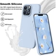 thumbnail image 2 of KTELE Compatible with iPhone 13 Pro Max Case 6.7 inch Premium Liquid Silicone with [Soft Anti-Scratch Microfiber Lining] Gel Rubber Full-Body Bumper Protection Case for iPhone 13 Pro Max - Light Blue, 2 of 7