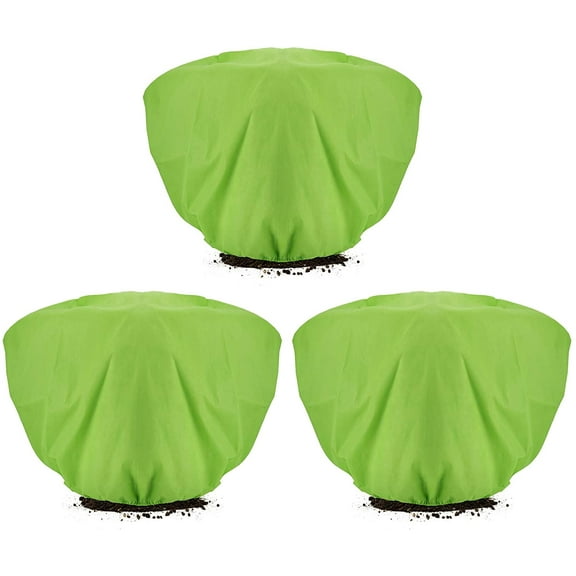 3 Pcs Green Plant Covers Freeze Protection- 39.3 × 19.6 Inch Horizontal Shrub Tree Plant Protection Wraps Covers Bags Frost Blanket with