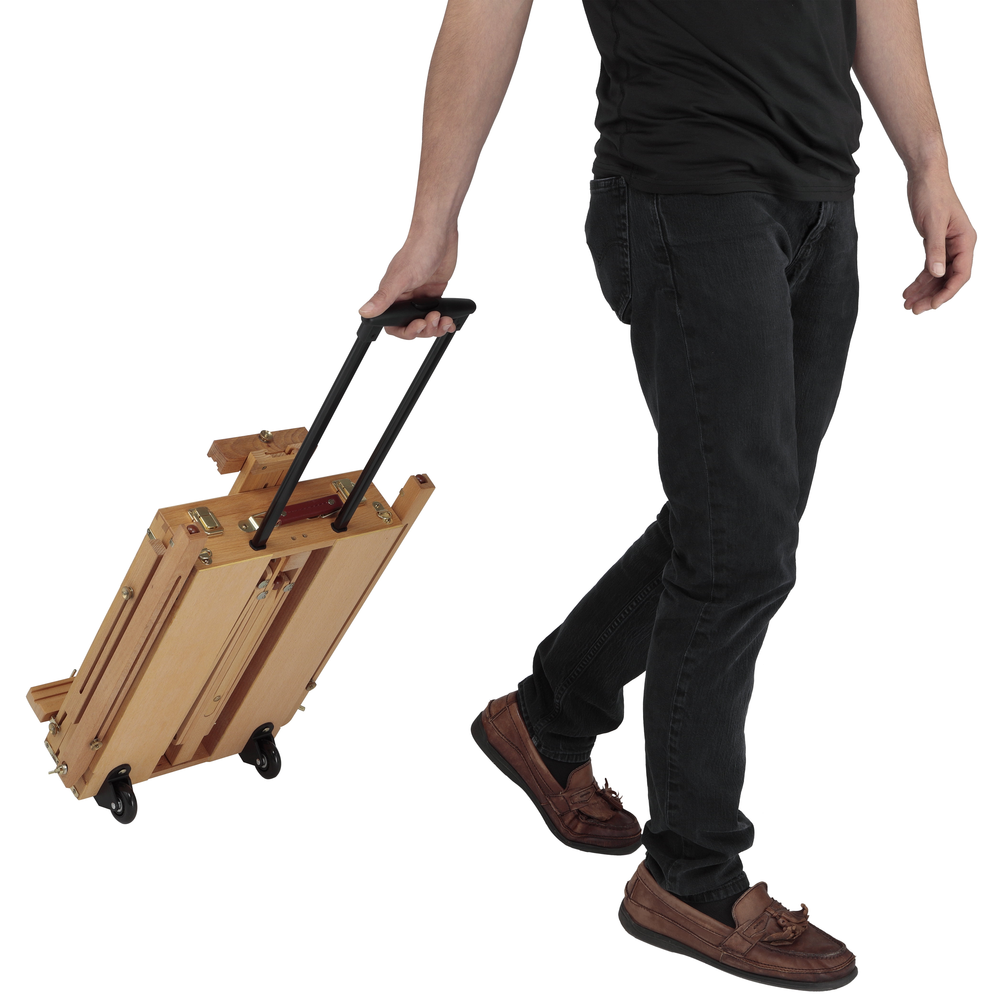 Creative Mark Monet Wooden French walnut Color Easel & Sketchbox- Portable LightWeight Art Easel with Storage for Adults - Ideal for Drawing, Painting - Includes Palette, Supports Canvas up to 32"