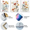 thumbnail image 2 of Watercolor Flowers Bathroom Canvas Wall Art, Colorful Wildflower Wall Decor Poster Prints Botanical Artwork for Living Room Bedroom Bathroom Farmhouse Decor, 2 of 6