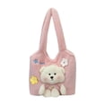 thumbnail image 1 of Bolso de Hombro para Mujer Yinane Gran Capacidad Diseño de Oso de Peluche Rosa, 1 of 8