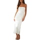 thumbnail image 4 of Txlixc Vestido con Hombros Descubiertos para Mujer, Color sólido Sin Espalda Correa elástica Superficie de Seda Una Pieza Elegante Vestido Largo de una Pieza Txlixc  Casual, 4 of 6