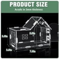 thumbnail image 3 of Magnetic Acrylic Jumping Spider Enclosure with Mushroom House, Easy-Feed Hole & Front Opening – Terrarium for Tarantula, Mantis, Beetle, Gecko, Hermit Crab, Reptile Habitat, 3 of 6