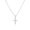 Silver, variant on Sterling Silver Mini Cross CZ Charm Pendant Necklace A5317-Silver
